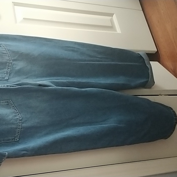 Free People "We the Free" The Townes Coverall Medium Wash Denim Jumpsuit L - Picture 11 of 15